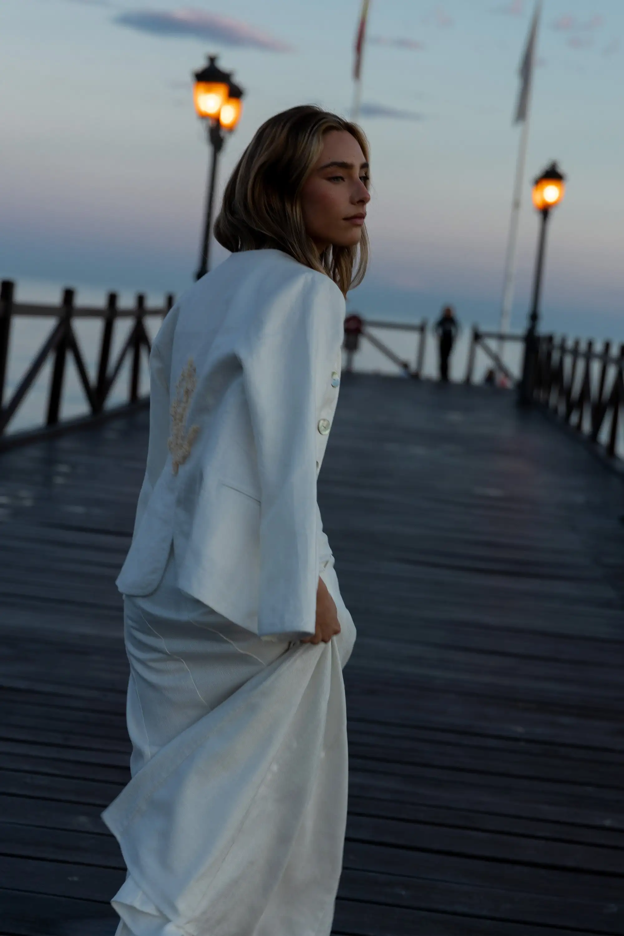 Coral Linen Jacket - Image 3