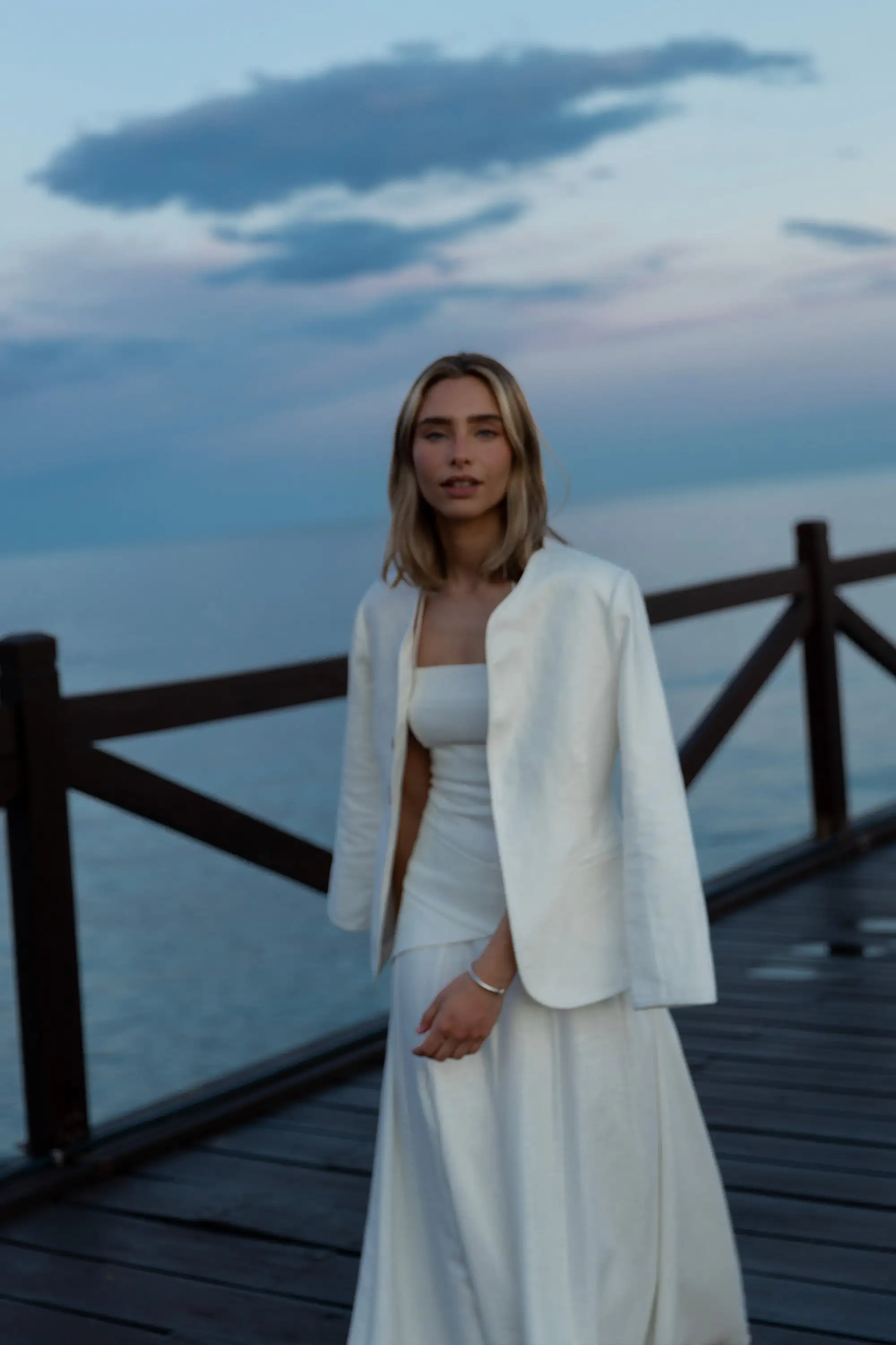 Coral Linen Jacket - Image 4