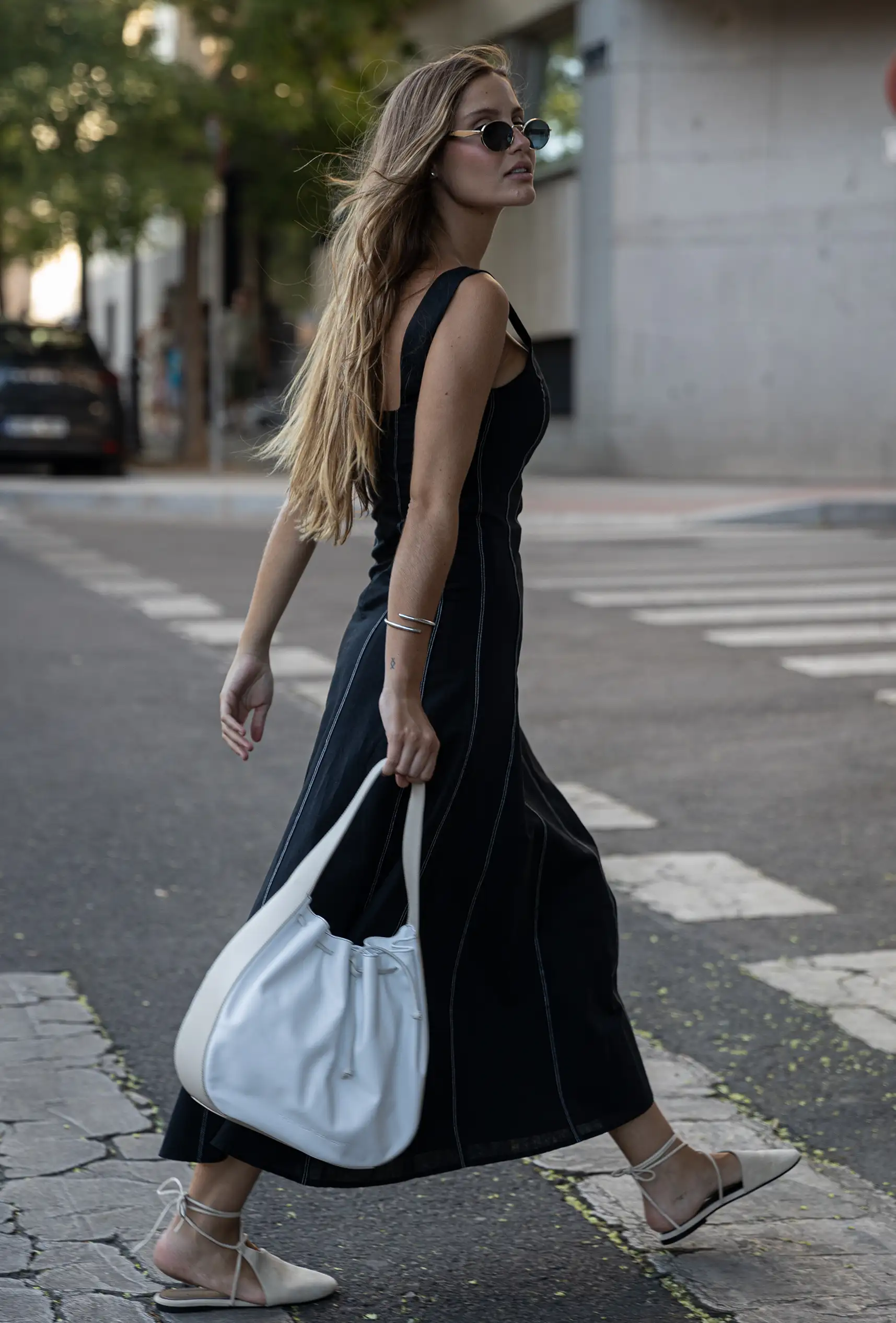Sac Leather bag: White - Image 3