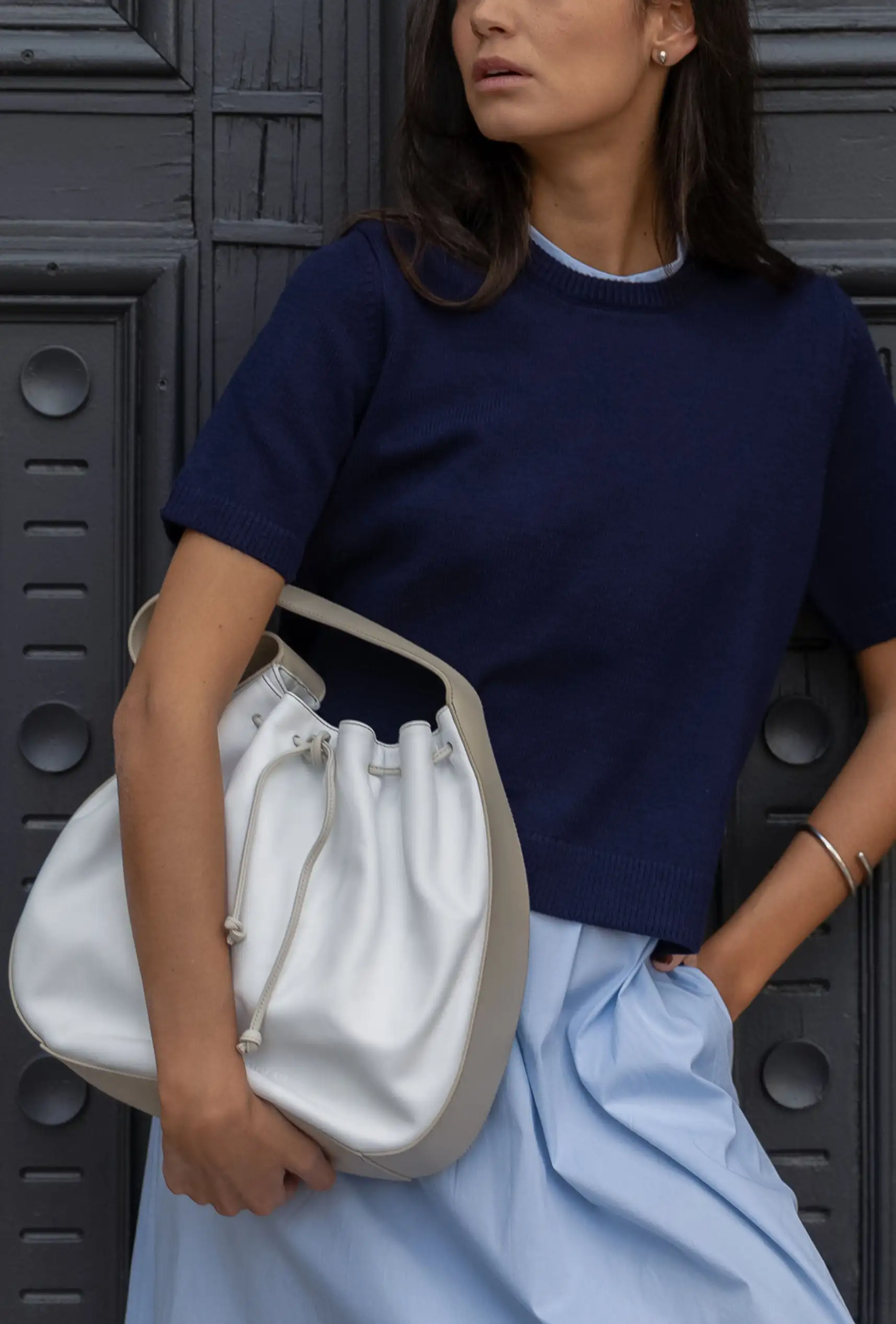 Sac Leather bag: White - Image 4