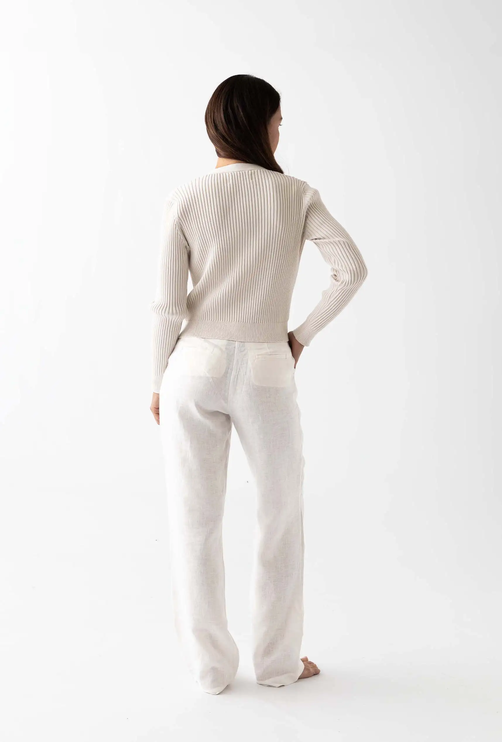 El conjunto de punto blanco roto - Imagen 3