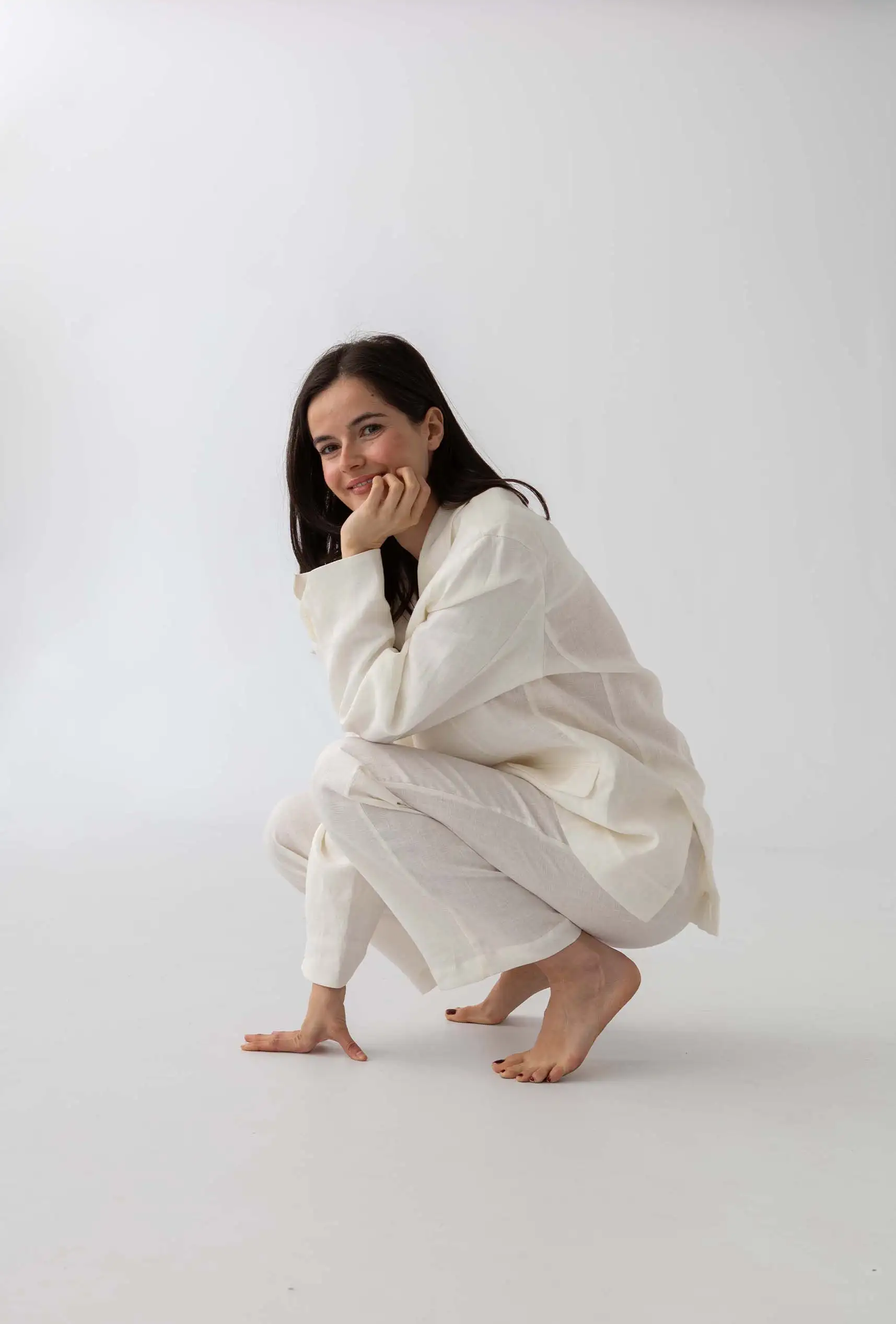 Los pantalones de lino: blanco - Imagen 4