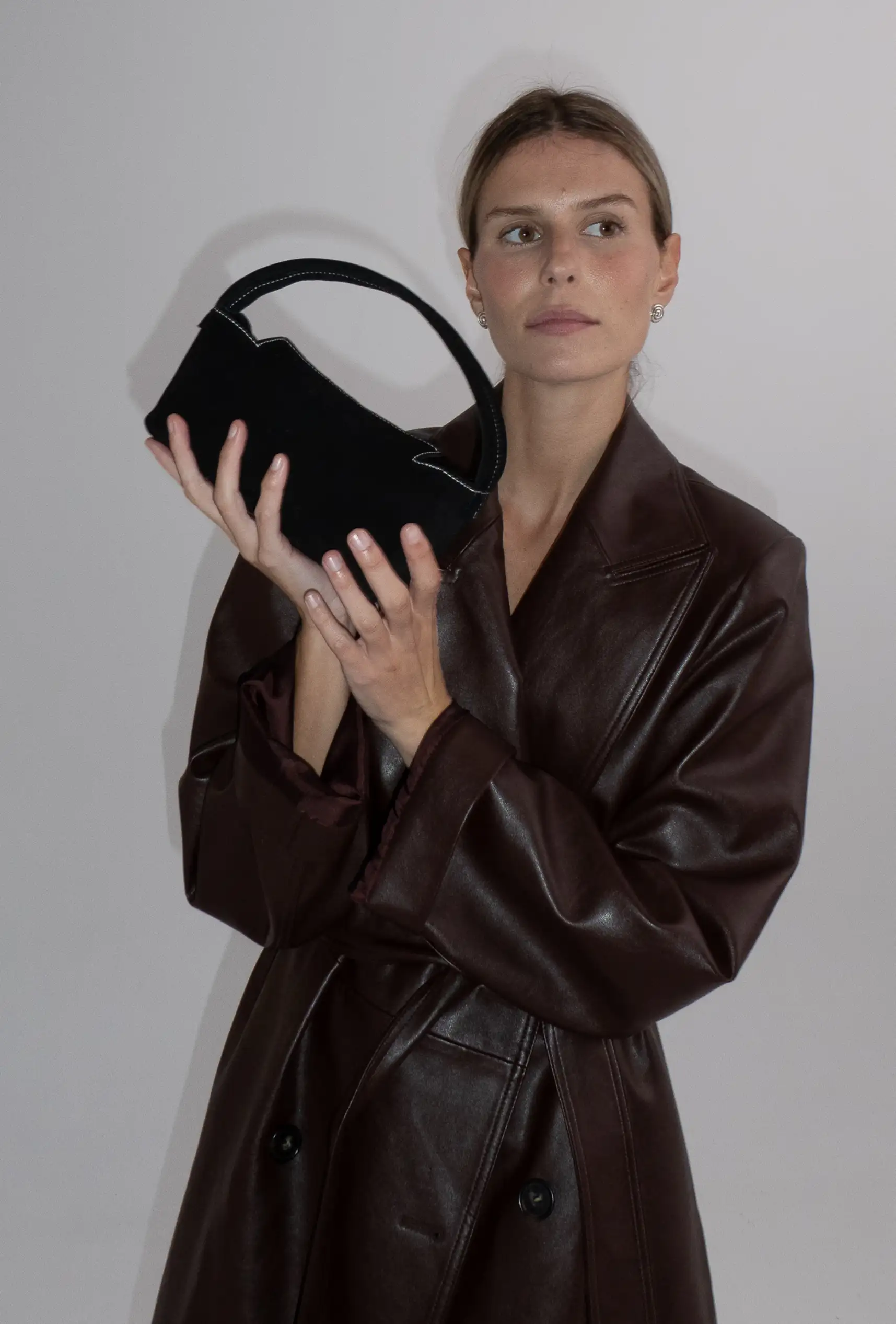Suede bag mini: Black - Image 6