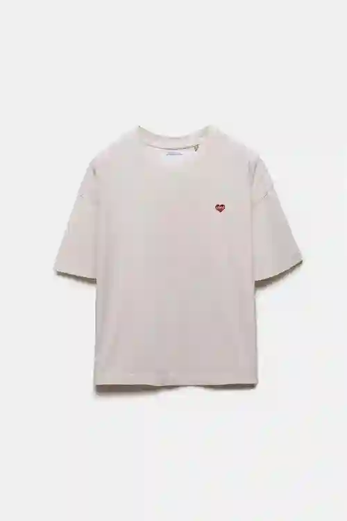 CAMISETA LIVE CREME MUJER