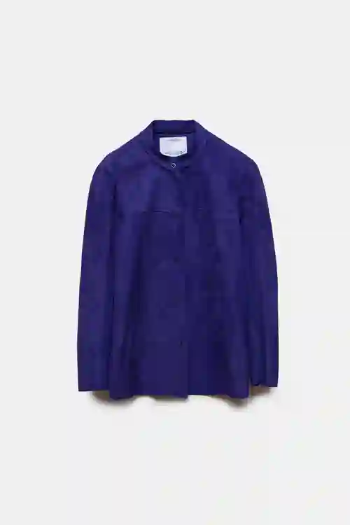 SOBRECAMISA DE PIEL RANDY MAO LILA