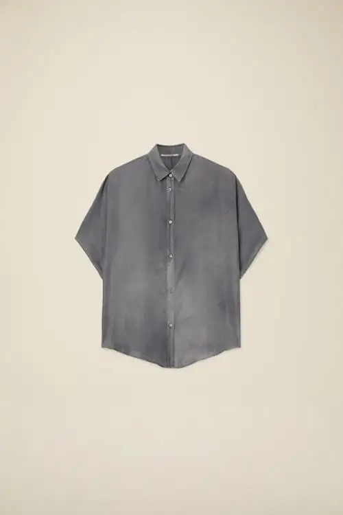 CAMISA DE SEDA ANTRACITA