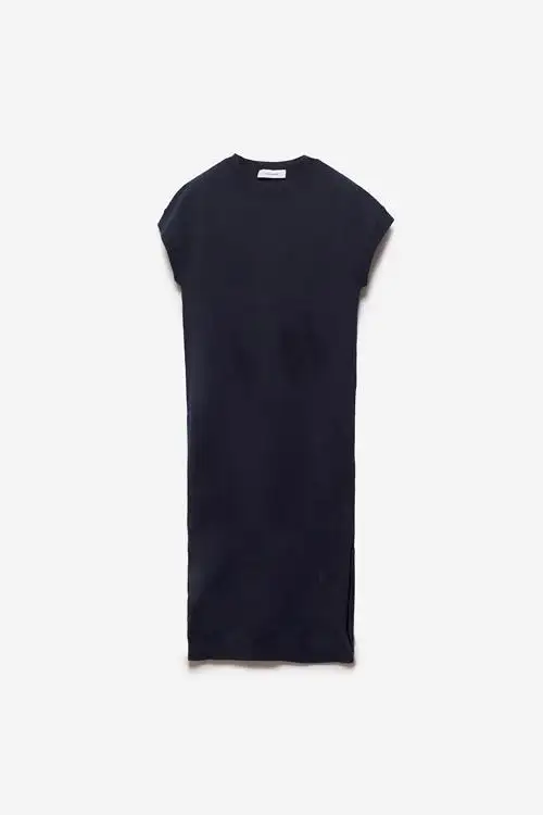VESTIDO DE LANA Y CACHEMIRA NAVY