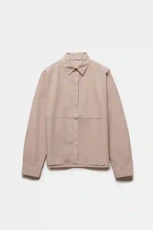 CAMISA DE POPELINA BEIGE