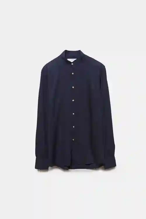CAMISA TENCEL MAO AZUL MARINO