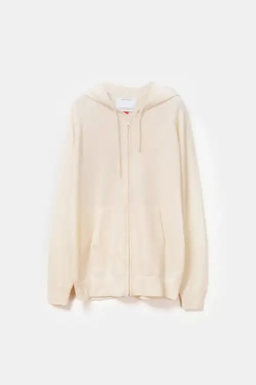 SUDADERA BLANCO ROTO DE PUNTO CASHMERE RIGEL
