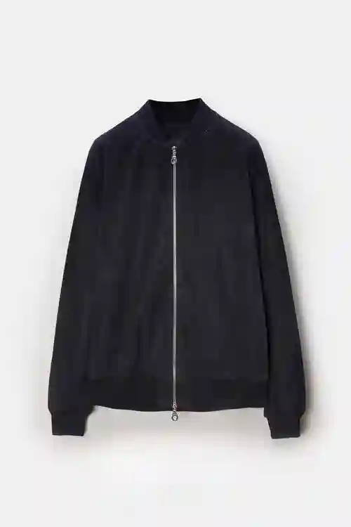 CHAQUETA BOMBER KEISUKE RIB AZUL MARINO