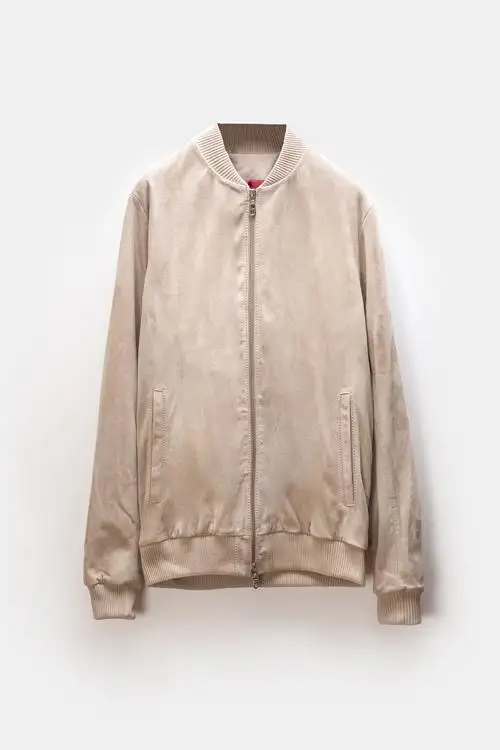 CHAQUETA BOMBER KEISUKE RIB IVORY
