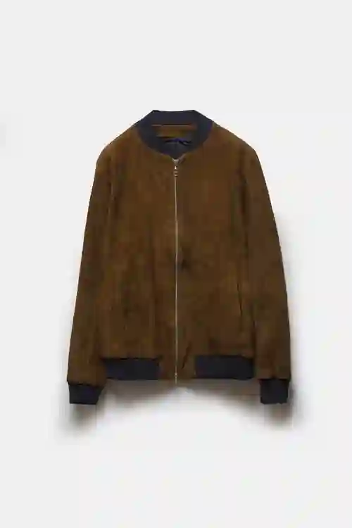CHAQUETA BOMBER KEISUKE RIB TOBACCO