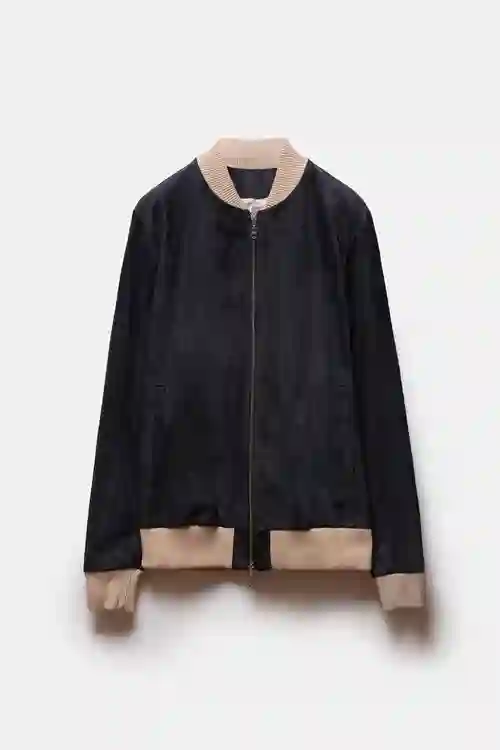 CHAQUETA BOMBER KEISUKE RIB CARBONE