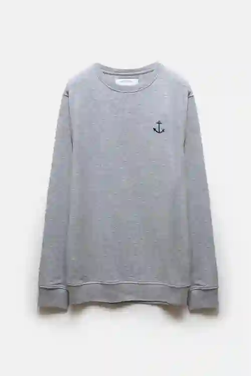 SUDADERA GRIS ANCLA