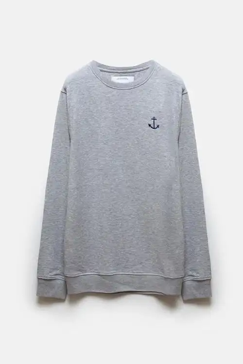 SUDADERA GRIS ANCLA