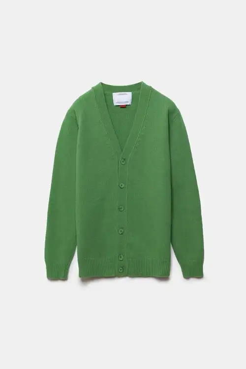 CÁRDIGAN DE LANA MERINO MUNICH VERDE