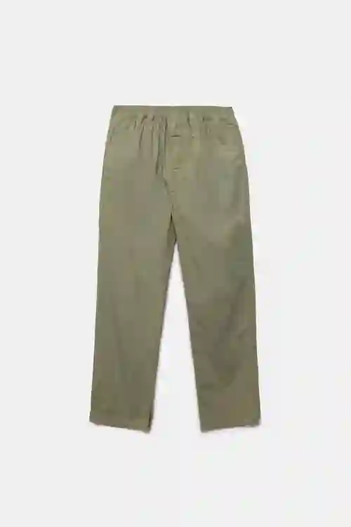 PANTALÓN DE POPELIN ELLIS VERDE
