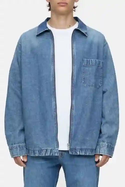 SOBRECAMISA DENIM CON CREMALLERA