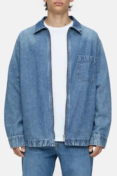 SOBRECAMISA DENIM CON CREMALLERA