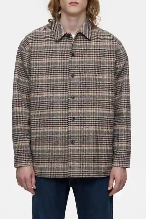 SOBRECAMISA DE CUADROS MARRÓN