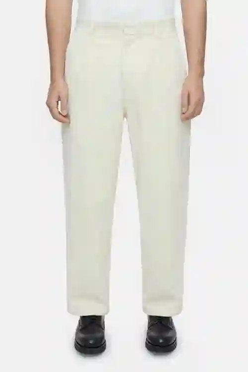 PANTALÓN DE PANA BLOMBERG WIDE OFF-WHITE
