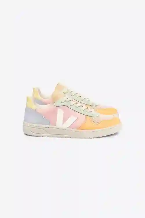 DEPORTIVA V-10 LEATHER PETALE WHITE MULTICO MUJER