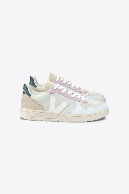 DEPORTIVA V-10 SUEDE JADE WHITE MULTICO