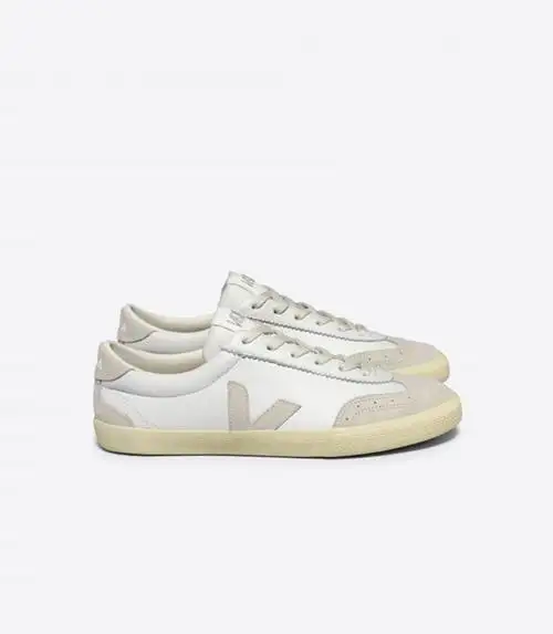 VOLLEY LEATHER WHITE NATURAL MUJER