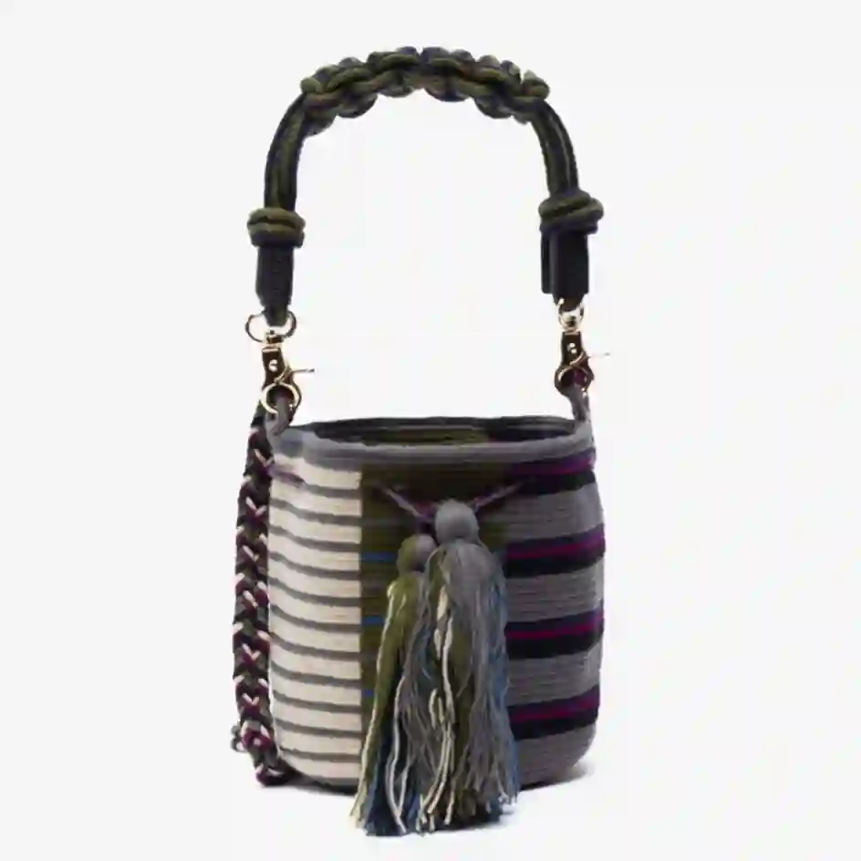 Pequeño Crossbody Wayuu Bagbleffish de Crossbody hecho a mano