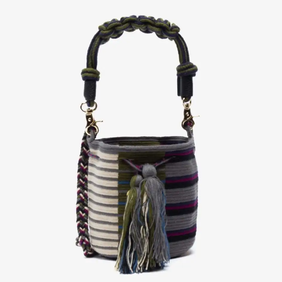 Pequeño Crossbody Wayuu Bagbleffish de Crossbody hecho a mano
