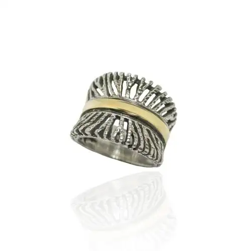 Anillo Gabriela styliano Oro y Plata