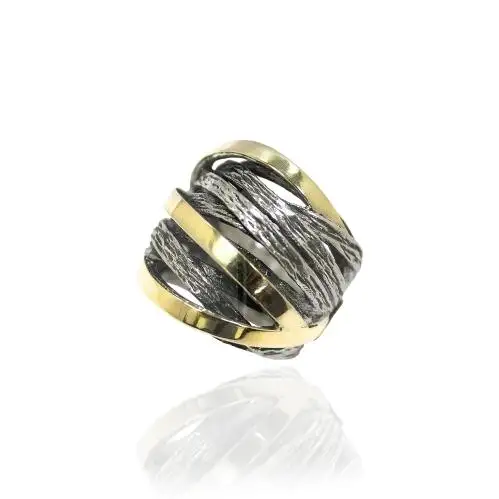 Anillo styliano uro y plata