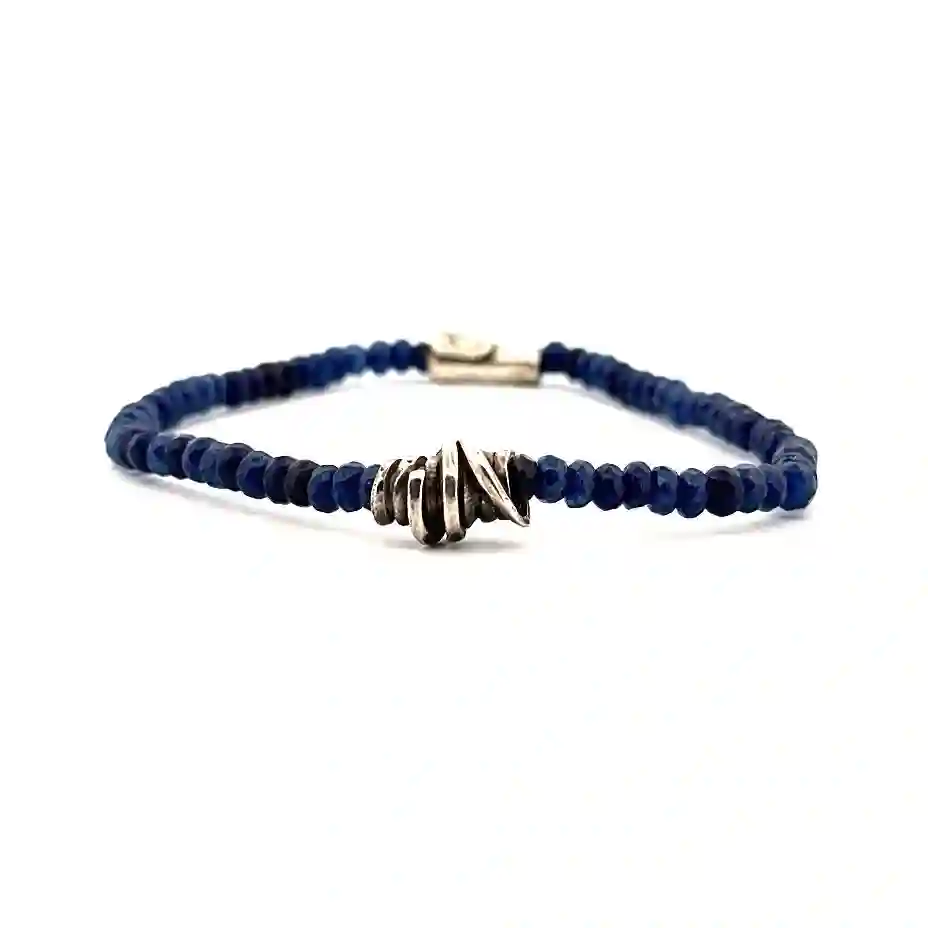 Pulsera "entre Tú y yo" Cuarzo Azul