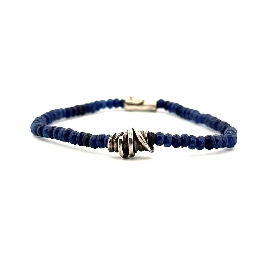 Pulsera "entre Tú y yo" Cuarzo Azul