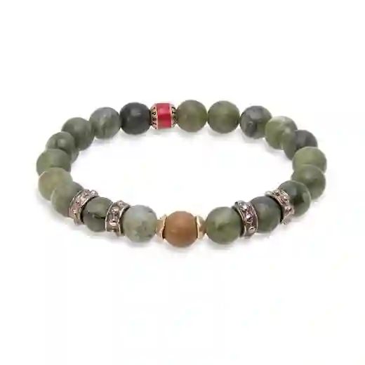 Pulsera Cuentas de Jade Platadepalo