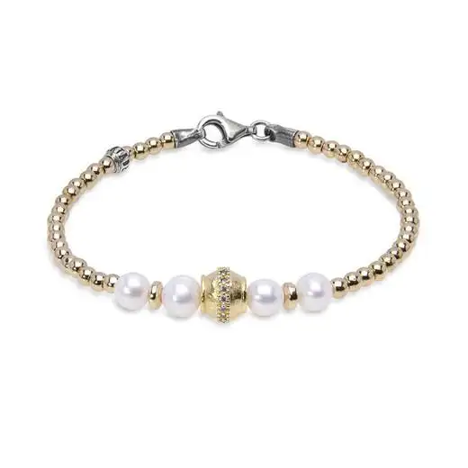 Pulsera perlas platadepalo