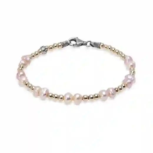 Pulsera perlas y hematita