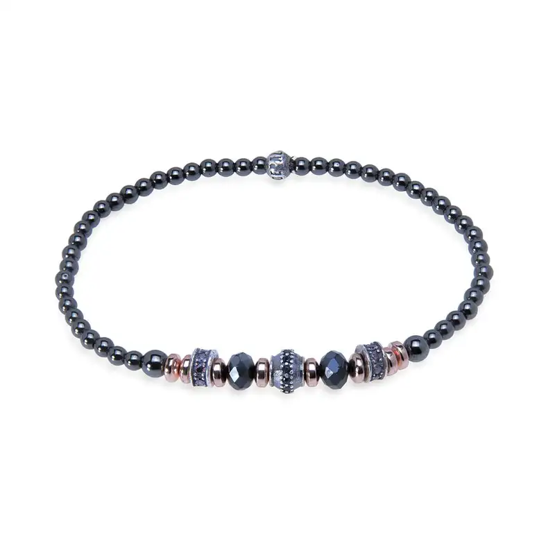 Pulsera Mujer Bolas Hematite Platadepalo