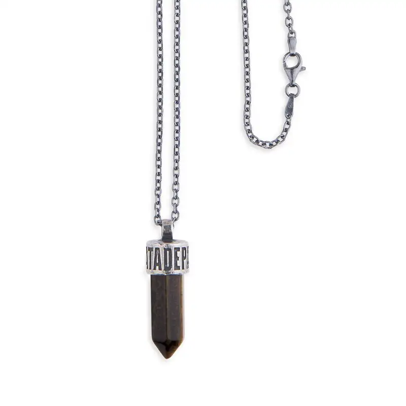Collar hombre plata platadepalo roma