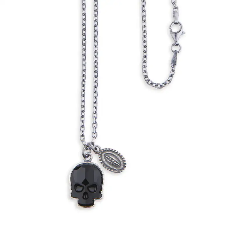 Collar calavera platadepalo