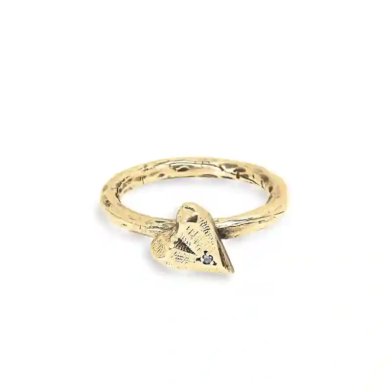Anillo Mujer Bronce Con Corazón