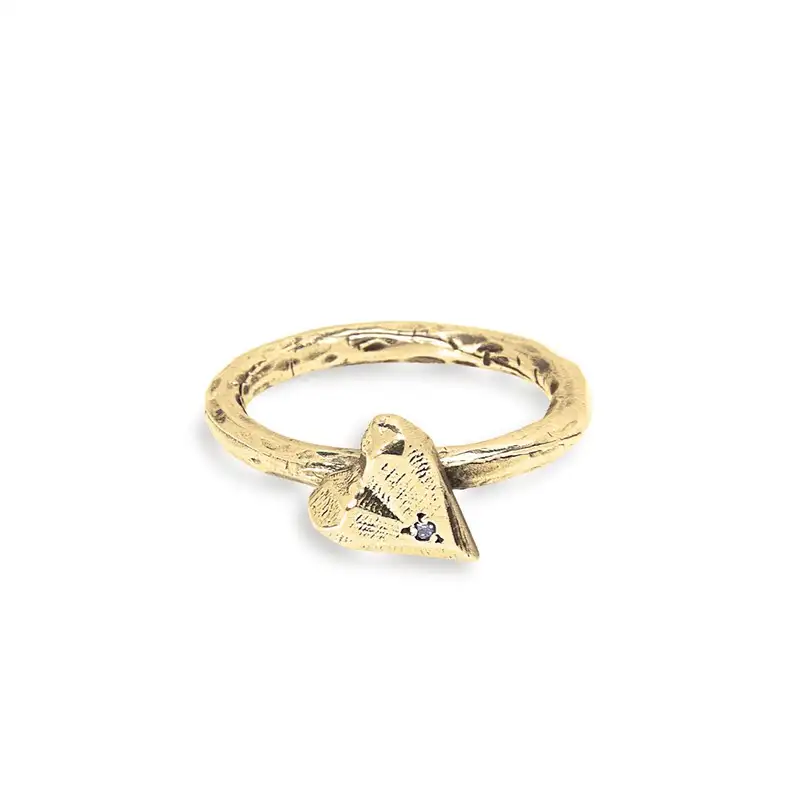 Anillo Mujer Bronce Con Corazón