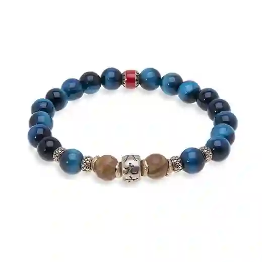Pulsera cuentas platadepalo hormo
