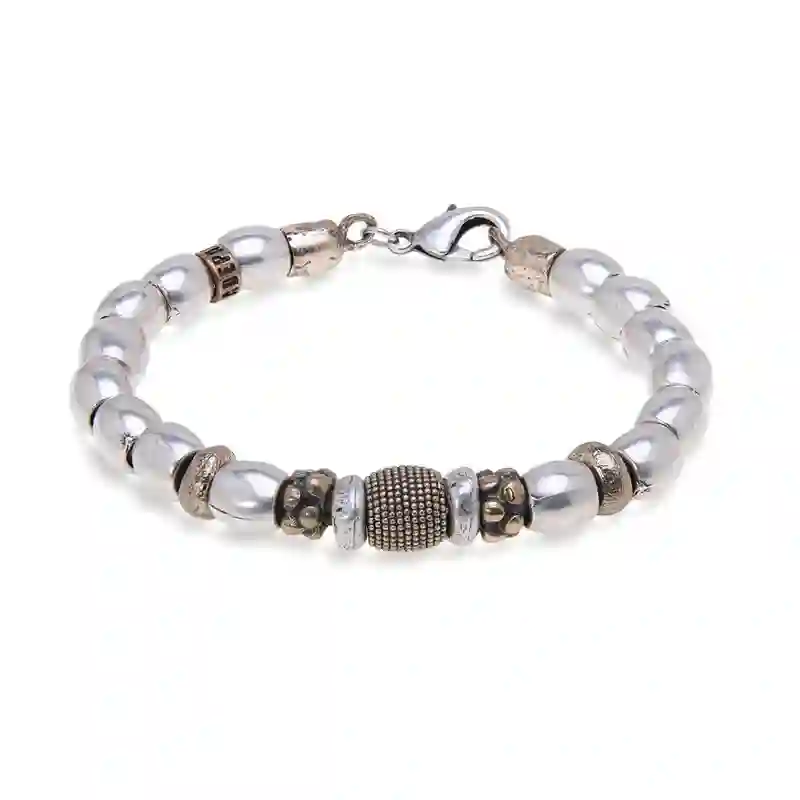 Pulsera cuentas plata danur