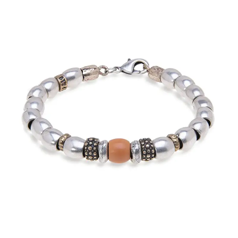 Pulsera cuentas plata ursa