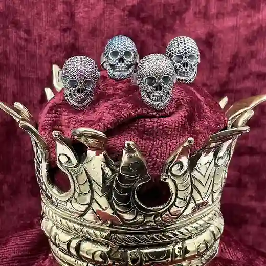 Anillo Platadepalo Calavera SR014A