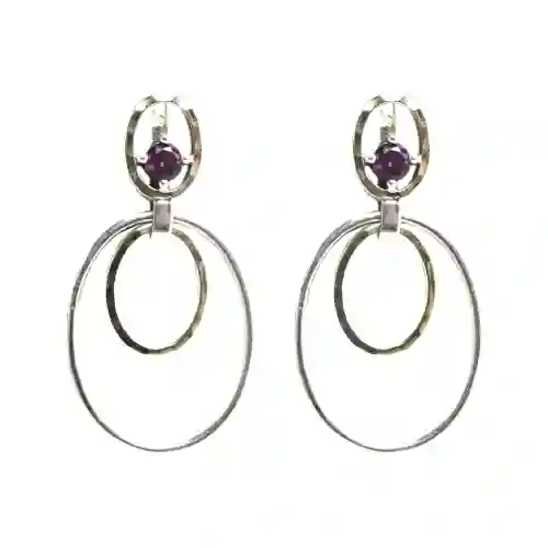 Aretes Con Piedras Semipreciosa
