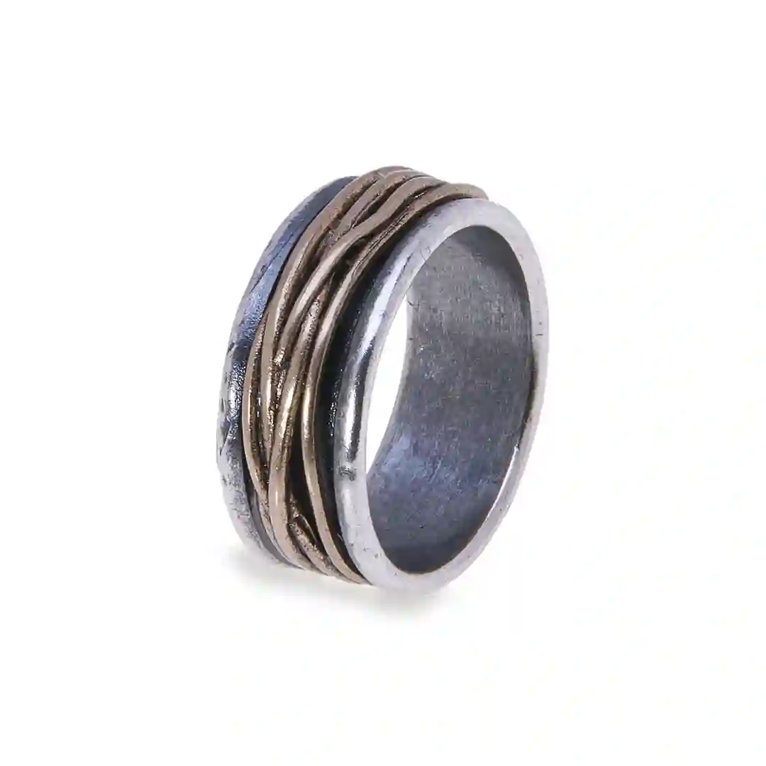Anillo de plata y bronce MR006A