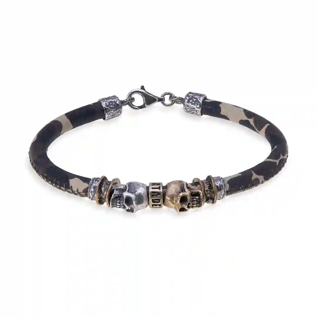 Pulsera Platadepalo Calavera SB058X